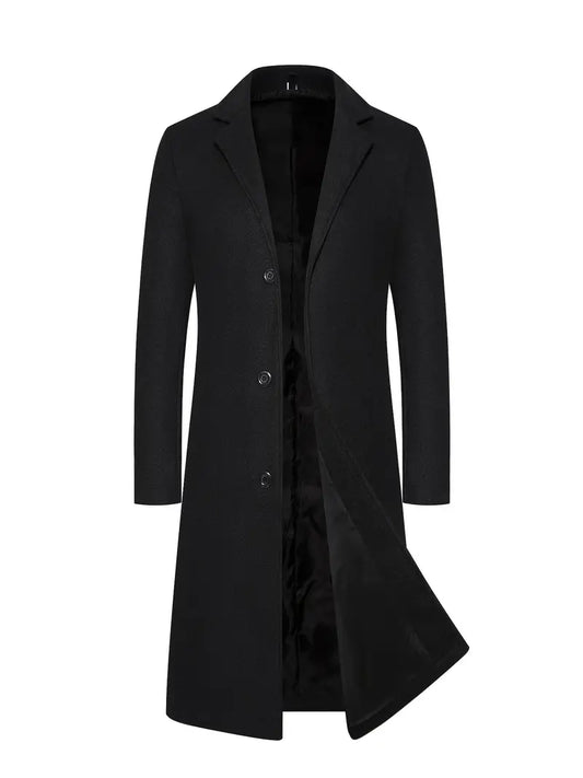 Warme Lange Overjas voor Heren – Elegant, Duurzaam & Stijlvol