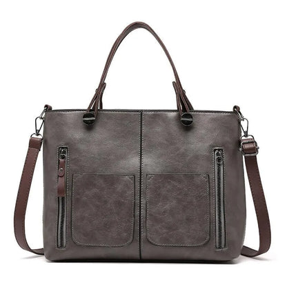 Elegante Vintage Leren Handtas voor Dames – Duurzaam & Stijlvol