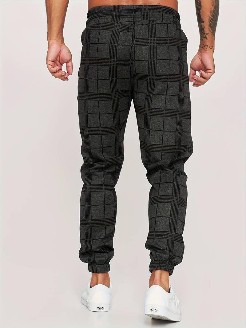 Comfortabele Heren Joggingbroek met Ruitpatroon – Voor Elke Dag