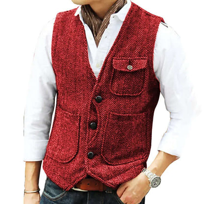 Heren Gilet van Kasjmierlook – Enkele Sluiting, Elegant en Comfortabel