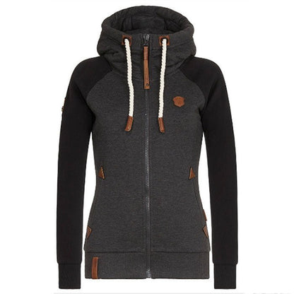 Dames Streetstyle Vest met Capuchon en Rits – Lange Mouwen – Casual & Comfortabel