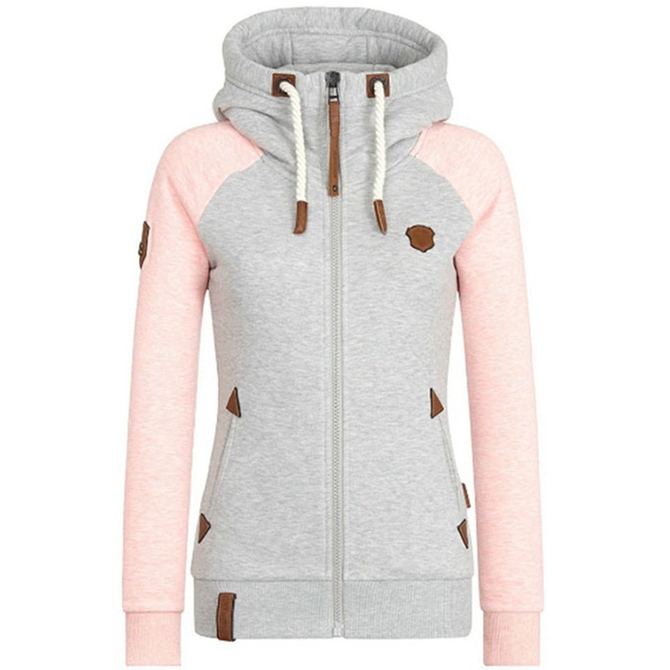 Dames Streetstyle Vest met Capuchon en Rits – Lange Mouwen – Casual & Comfortabel