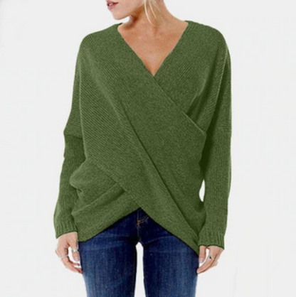 Elegante Damestrui van Kasjmier met Criss-Cross Detail – Herfst/Winter