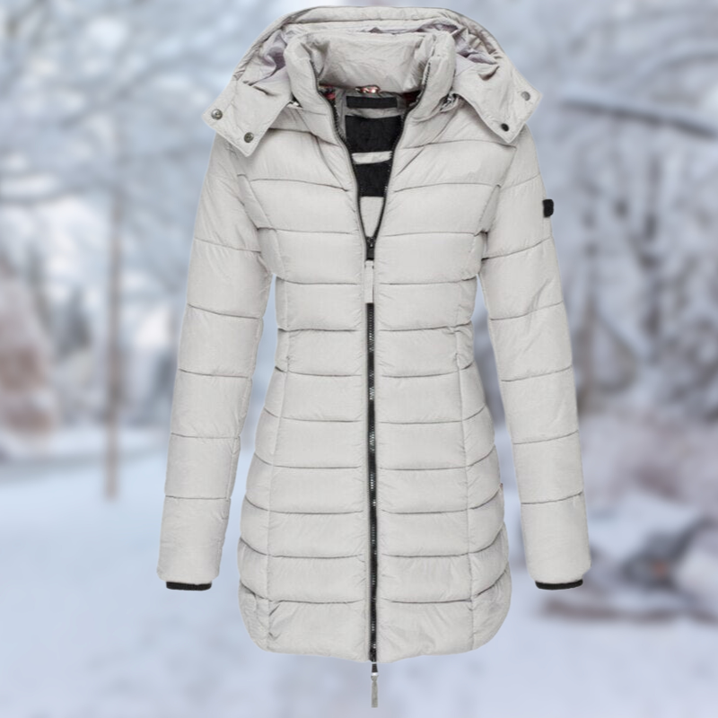 Stijlvolle Halflange Winterjas voor Dames – Elegant & Warm voor Koude Dagen