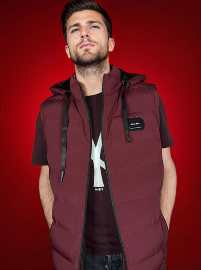 Heren gilet zonder mouwen met ruitpatroon