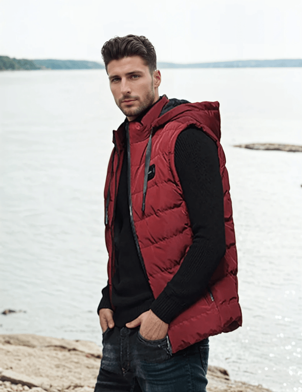 Heren gilet zonder mouwen met ruitpatroon