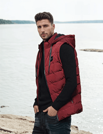 Heren gilet zonder mouwen met ruitpatroon
