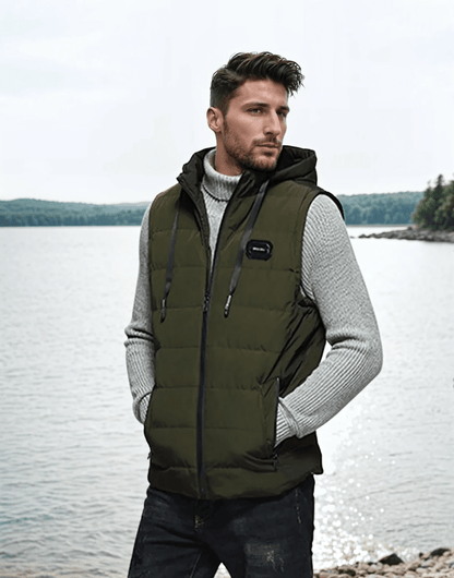 Heren gilet zonder mouwen met ruitpatroon