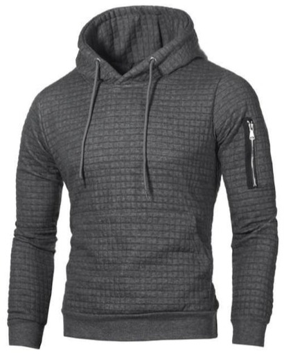 Heren Hoodie Slim Fit – Ribboorden & Trekkoordcapuchon