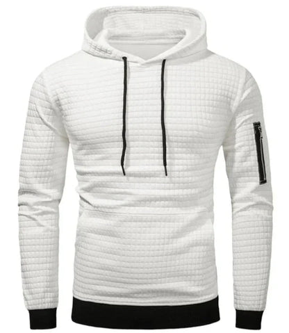 Heren Hoodie Slim Fit – Ribboorden & Trekkoordcapuchon