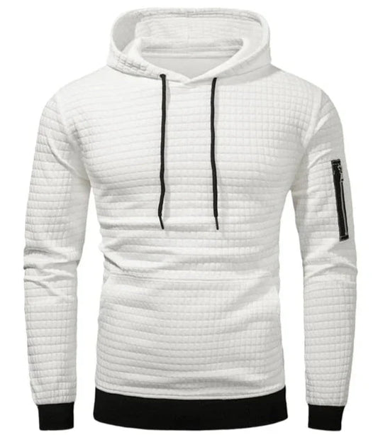 Heren Hoodie Slim Fit – Ribboorden & Trekkoordcapuchon