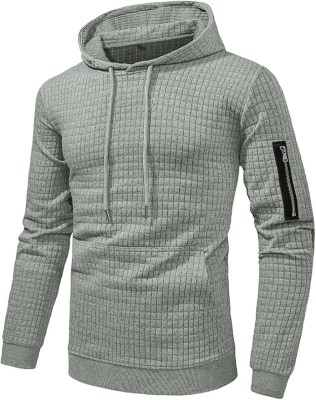 Heren Hoodie Slim Fit – Ribboorden & Trekkoordcapuchon