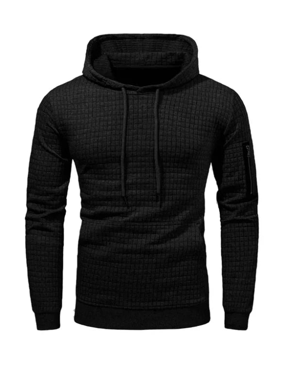 Heren Hoodie Slim Fit – Ribboorden & Trekkoordcapuchon