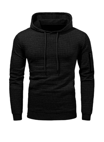Heren Hoodie Slim Fit – Ribboorden & Trekkoordcapuchon