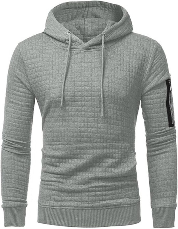 Heren Hoodie Slim Fit – Ribboorden & Trekkoordcapuchon