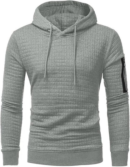 Heren Hoodie Slim Fit – Ribboorden & Trekkoordcapuchon