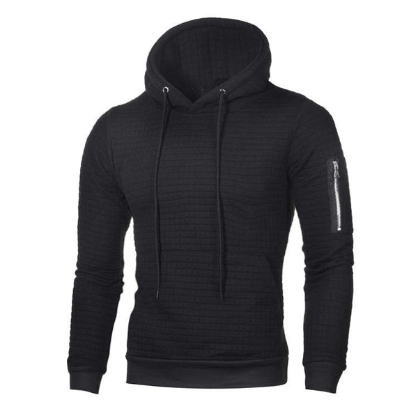 Heren Hoodie Slim Fit – Ribboorden & Trekkoordcapuchon