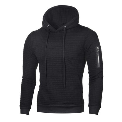 Heren Hoodie Slim Fit – Ribboorden & Trekkoordcapuchon