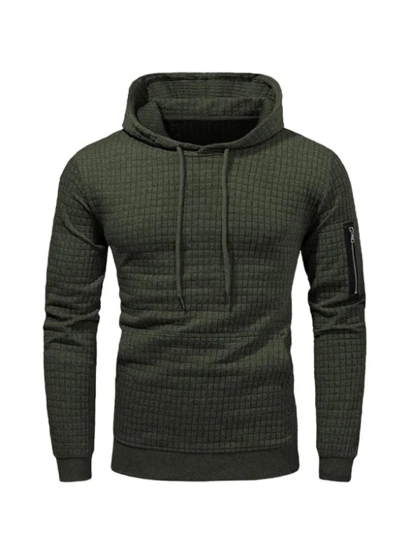 Heren Hoodie Slim Fit – Ribboorden & Trekkoordcapuchon