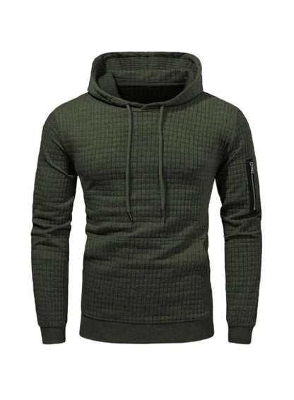 Heren Hoodie Slim Fit – Ribboorden & Trekkoordcapuchon