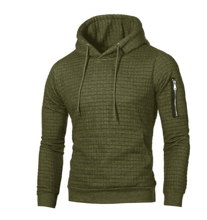 Heren Hoodie Slim Fit – Ribboorden & Trekkoordcapuchon