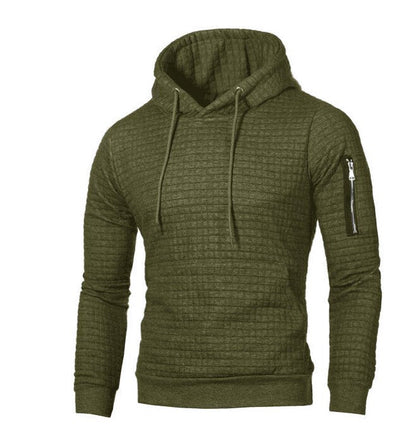 Heren Hoodie Slim Fit – Ribboorden & Trekkoordcapuchon