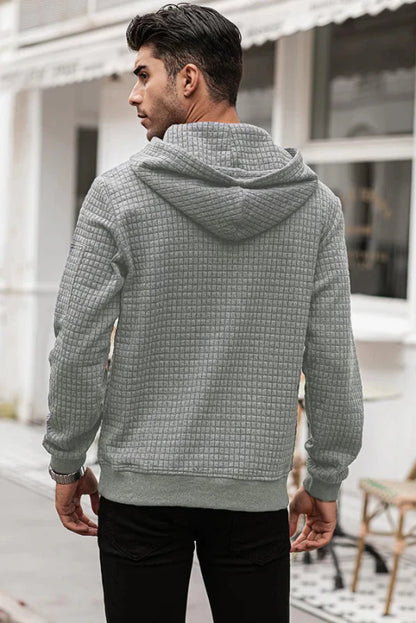 Heren Hoodie Slim Fit – Ribboorden & Trekkoordcapuchon