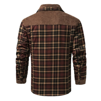 Herenjas met fleecevoering en ruitpatroon – Outdoorstijl