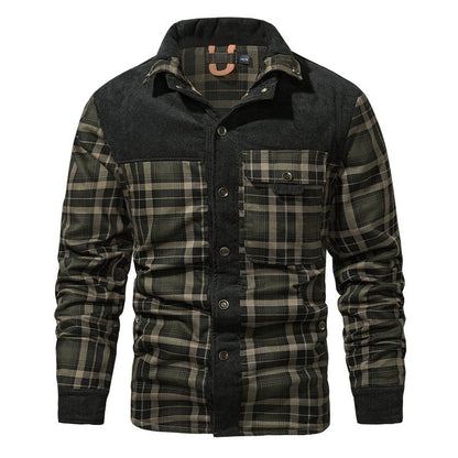 Herenjas met fleecevoering en ruitpatroon – Outdoorstijl