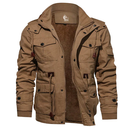 Herenjas met Capuchon – Dikke Katoenmix – Warm Gevoerd – Winterjas