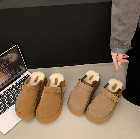 Dames Suède Pantoffels met Warme Voering – Comfortabel & Stijlvol voor de Winter