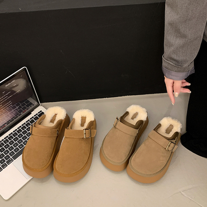 Dames Suède Pantoffels met Warme Voering – Comfortabel & Stijlvol voor de Winter