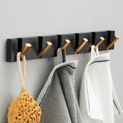 Inklapbare Wandhaak Organizer – 5 Opklapbare Haken – Roestvrij Staal – Voor Handdoeken, Tassen, Sleutels & Meer