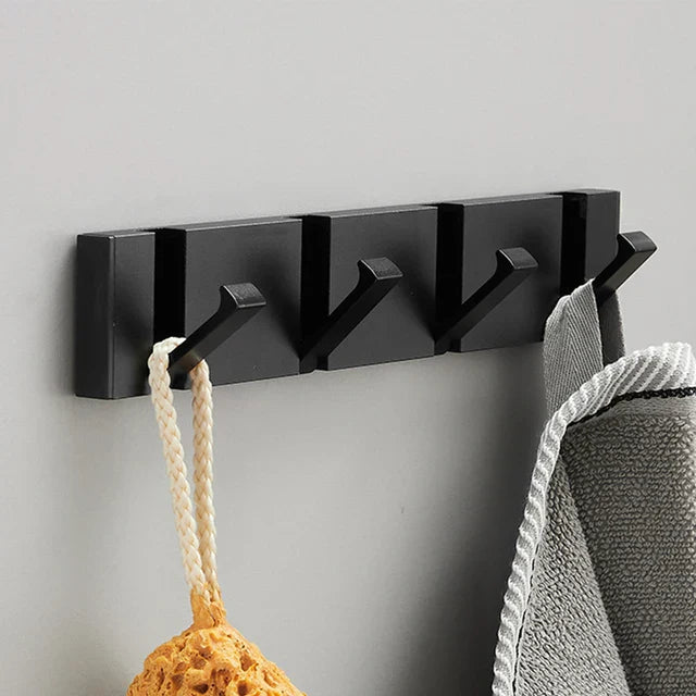 Inklapbare Wandhaak Organizer – 5 Opklapbare Haken – Roestvrij Staal – Voor Handdoeken, Tassen, Sleutels & Meer