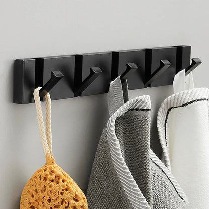 Inklapbare Wandhaak Organizer – 5 Opklapbare Haken – Roestvrij Staal – Voor Handdoeken, Tassen, Sleutels & Meer