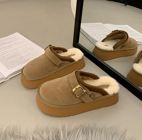 Dames Suède Pantoffels met Warme Voering – Comfortabel & Stijlvol voor de Winter