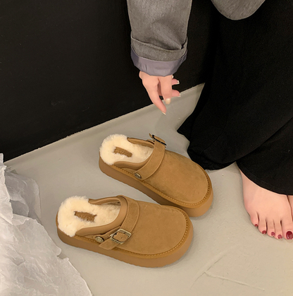 Dames Suède Pantoffels met Warme Voering – Comfortabel & Stijlvol voor de Winter
