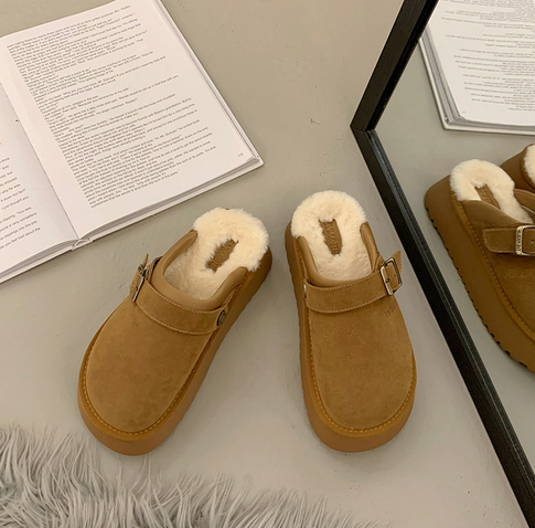 Dames Suède Pantoffels met Warme Voering – Comfortabel & Stijlvol voor de Winter