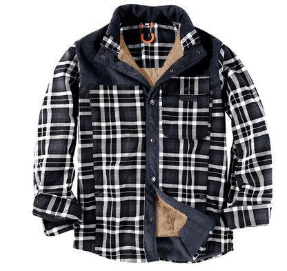 Herren Lumberjack Jacke – Warm, Wetterbeständig, Outdoor-Stil in Rot, Grün oder Blau