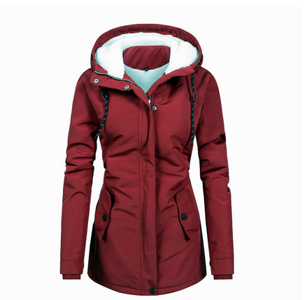 Lange Dames Winterjas – Waterdicht met Capuchon en Warme Voering