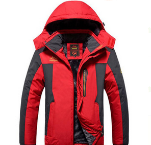 Wasserdichte winddichte Parka mit Fleecefutter und Kapuze – Outdoor-Jacke