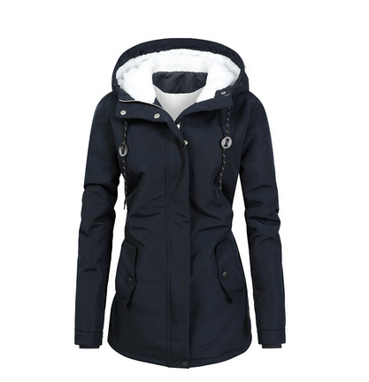 Lange Dames Winterjas – Waterdicht met Capuchon en Warme Voering