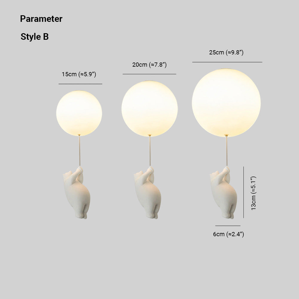 SkyDream – Kinderkamer Hanglamp met Beer & Ballon | LED Plafondlamp met Magisch Design