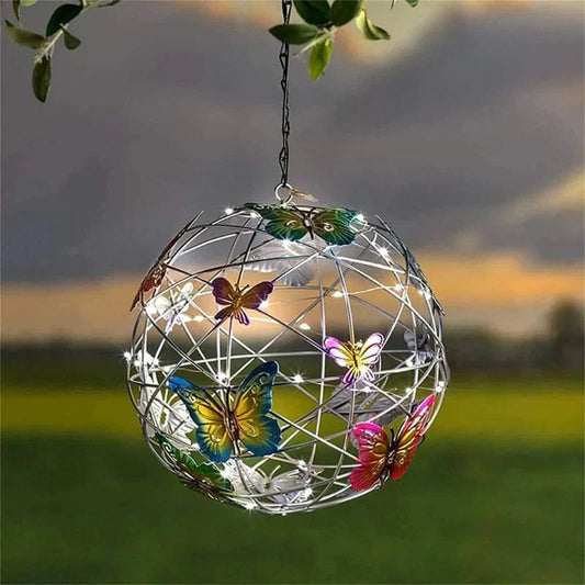 Solar Tuinlamp met Vlinders – LED Decoratie voor Buiten