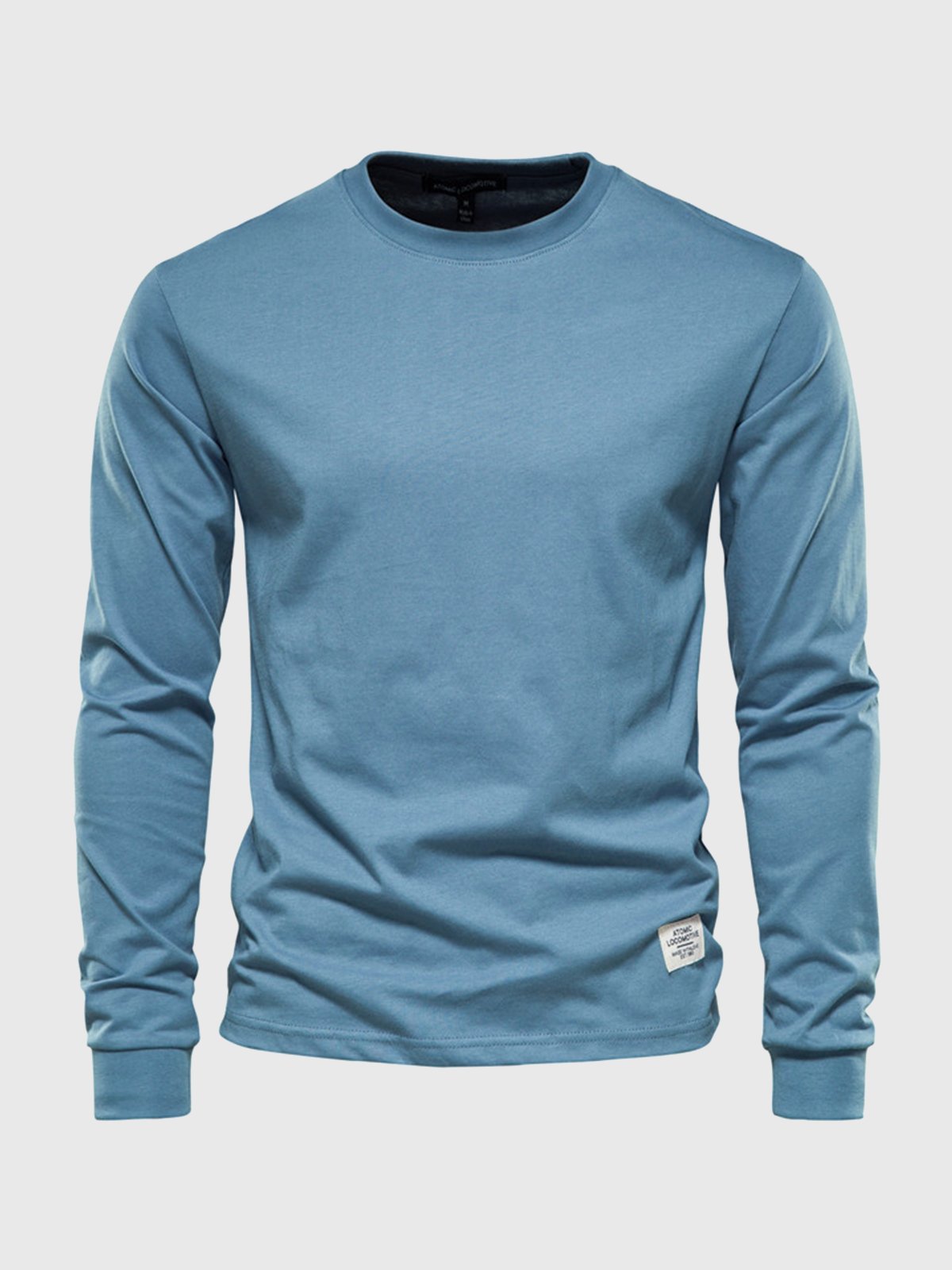 Heren Longsleeve van Katoen met Ronde Hals – Casual & Comfortabel