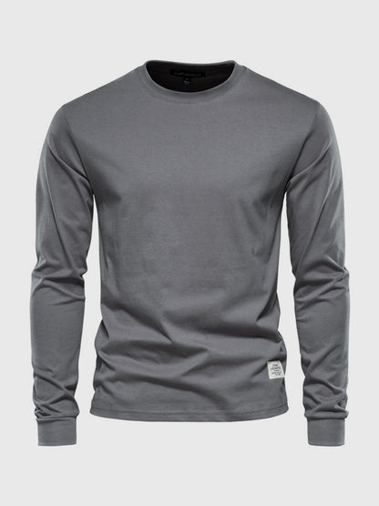Heren Longsleeve van Katoen met Ronde Hals – Casual & Comfortabel