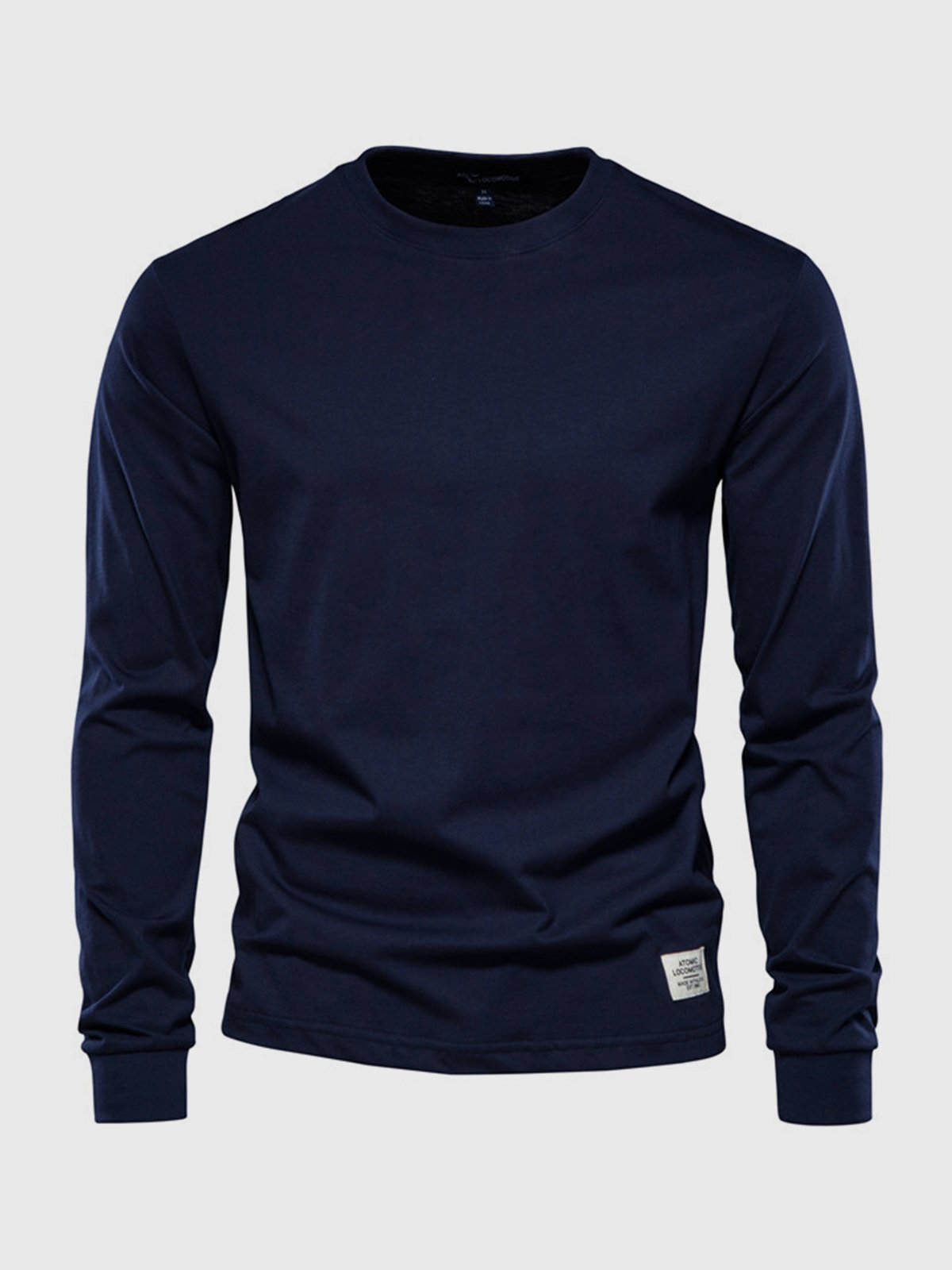 Heren Longsleeve van Katoen met Ronde Hals – Casual & Comfortabel