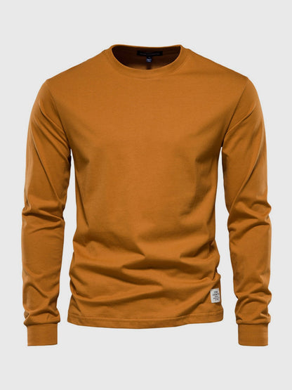 Heren Longsleeve van Katoen met Ronde Hals – Casual & Comfortabel