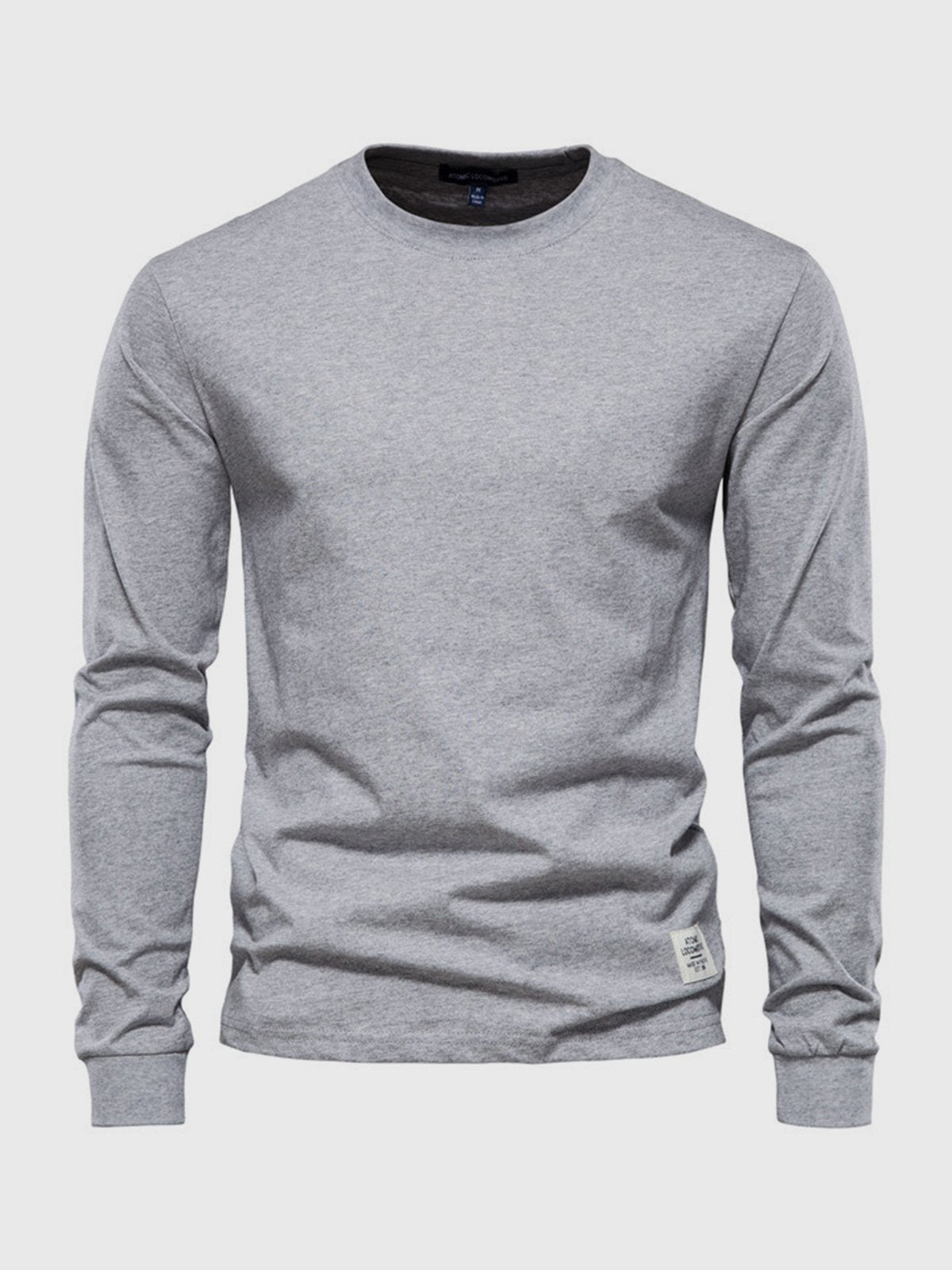 Heren Longsleeve van Katoen met Ronde Hals – Casual & Comfortabel