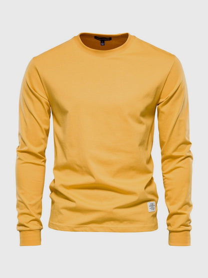 Heren Longsleeve van Katoen met Ronde Hals – Casual & Comfortabel